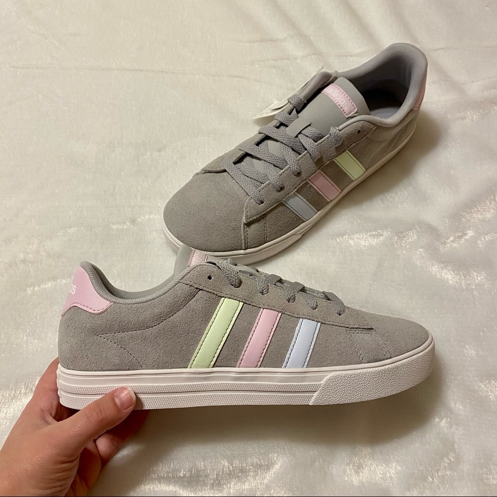 Adidas Daily 2.0 Pastel Gray/Pink/Blue Sneakers